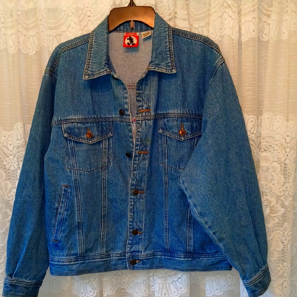 Classic Blue Denim Jacket with Sturdy Material and Timeless Style